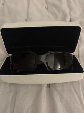 Versace Black Oversized Sunglasses with Gradient Lenses